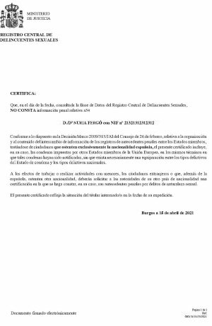 Antecedentes sexuales España